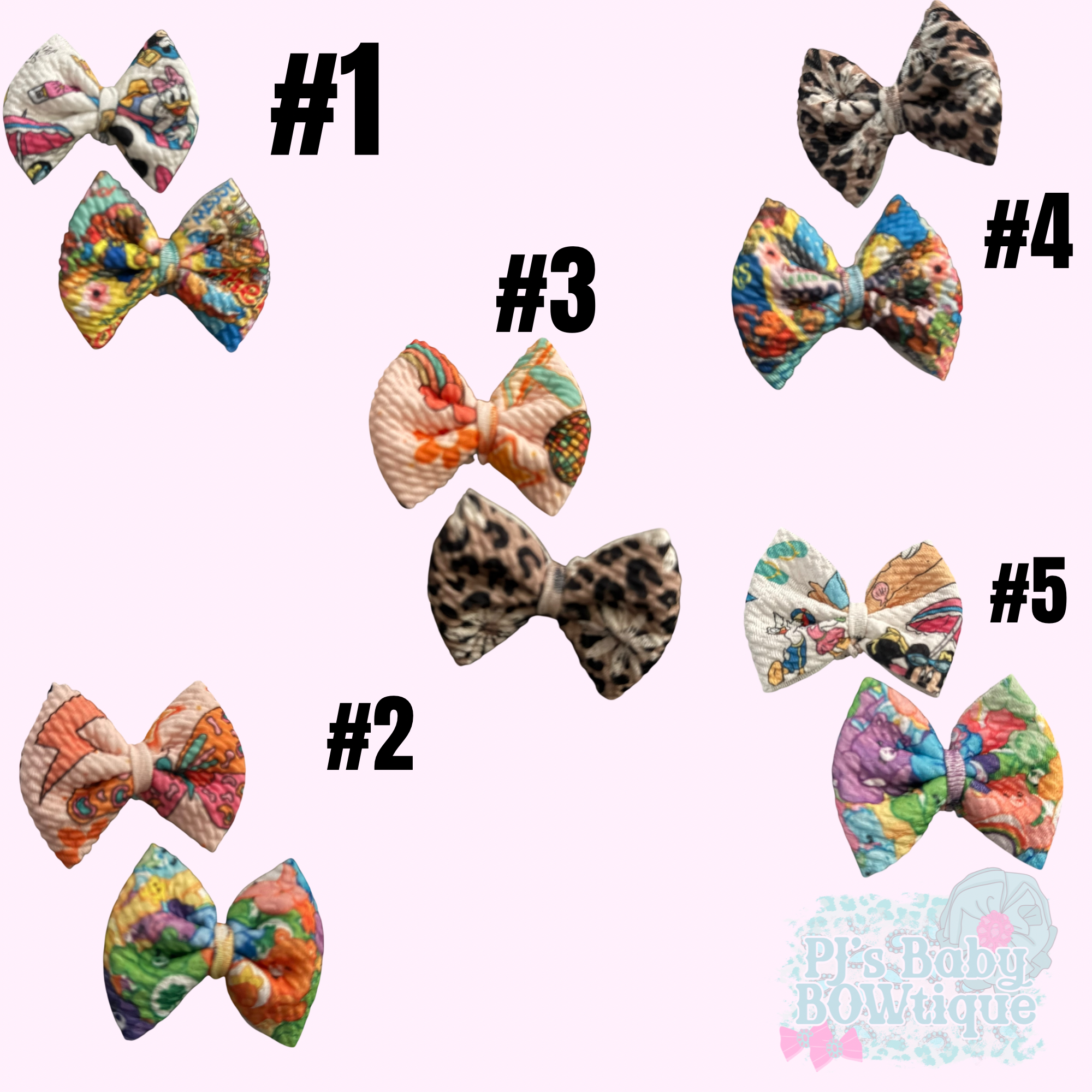 2Pc Baby Doll Bows - Mini Clips